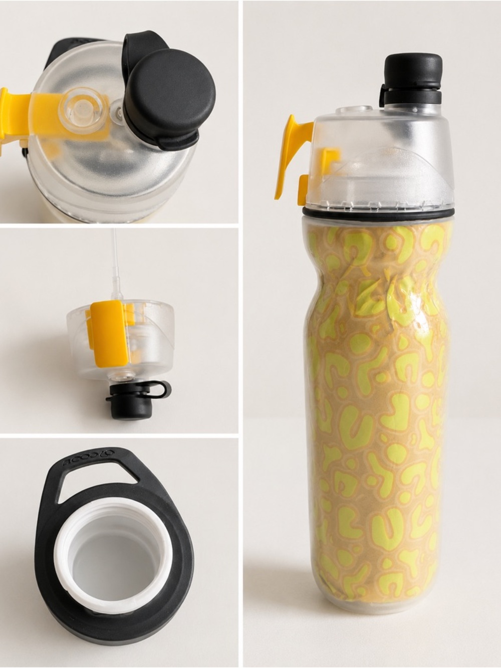 02 Cool mist and sip Insulated Yellow Pattern Sport Water Bottle (new)